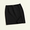Falda short negro tela loma premium casi lisa