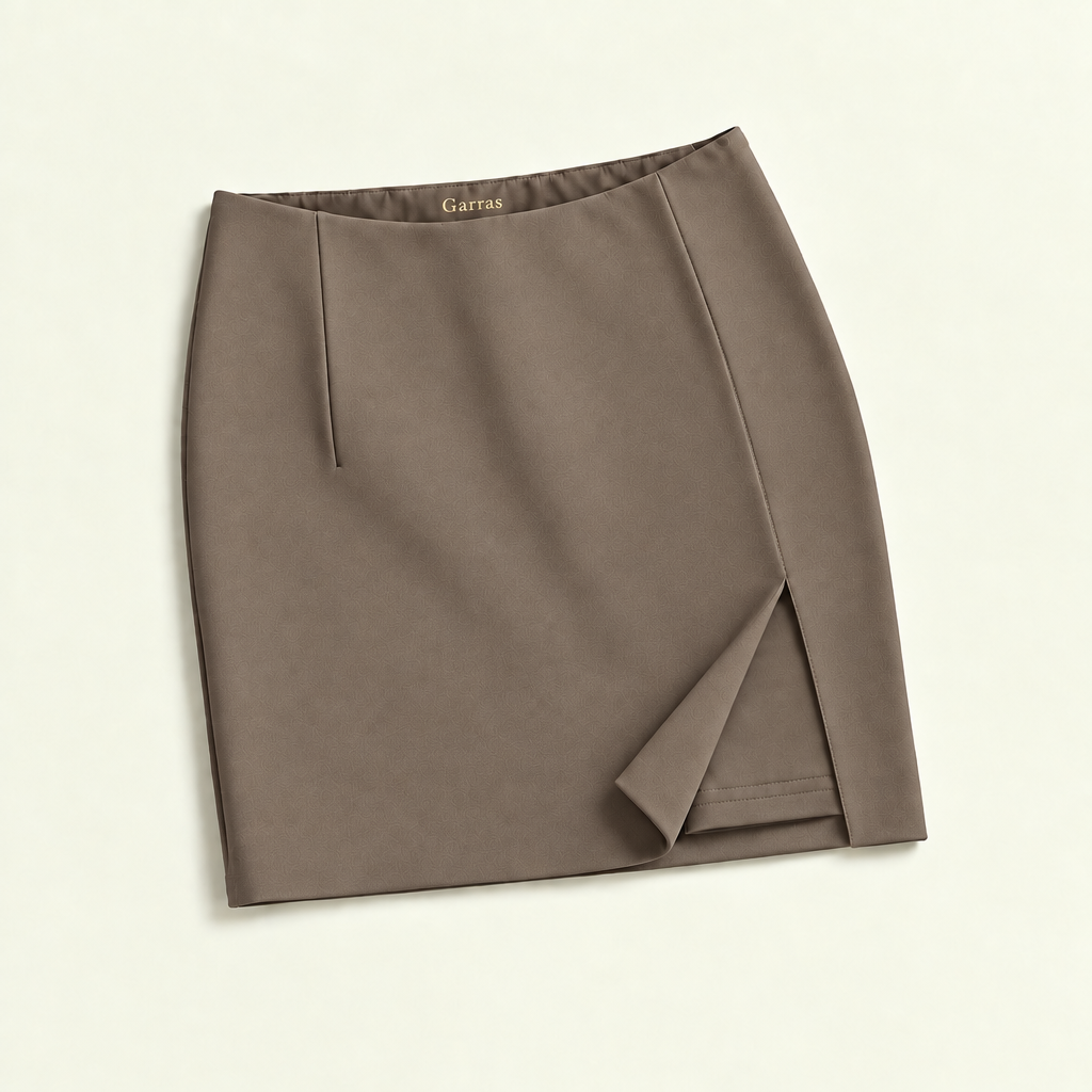 Falda short topo tela loma premium casi lisa