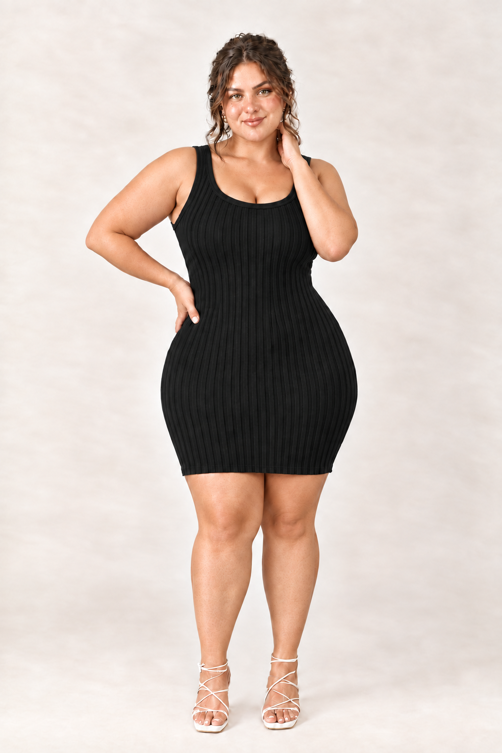 Negro XL con retoque natural de piel